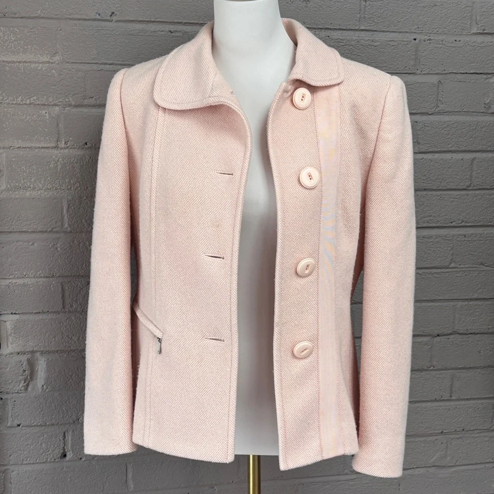 Carlisle Vintage  Peachy Pink Wool -Silk blend Jacket 6